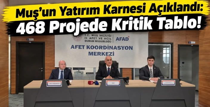 Muş’un Yatırım Karnesi Açıklandı: 468 Projede Kritik Tablo!