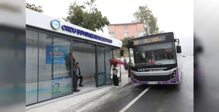 Ordu Şehir Hastanesi'ne modern duraklar kuruldu