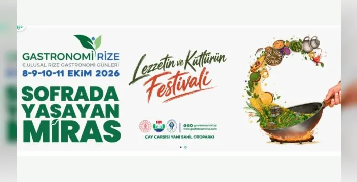 Rize'de gastronomi 8-11 Ekim 2026'da ele alınacak