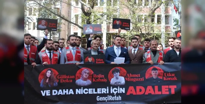 Yeniden Refah Gençlik Kolları, adalet için eylem yaptı