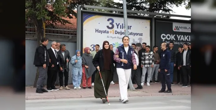 Zabıta personeline görme engellilere yönelik eğitim verildi